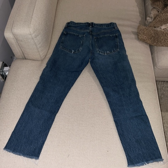 AGOLDE Riley High Rise Dark Denim Jean - Picture 4 of 7